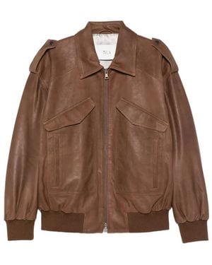 Tela Flap-Pocket Bomber Jacket - Brown