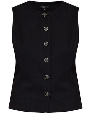 Rag & Bone Irina Ponte Waistcoat - Black