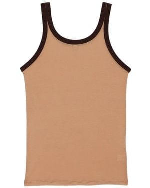 Baserange Contrast-Trim Tank Top - Natural