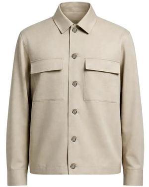 Peserico Hemdjacke Mit Aufgesetzter Tasche - Natur