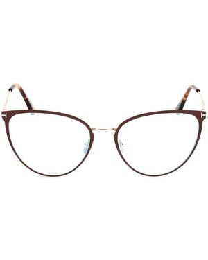 Tom Ford Cat-Eye-Brille Mit Vollrand - Braun