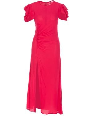 Mar De Margaritas Button-Detail Mini Dress - Pink