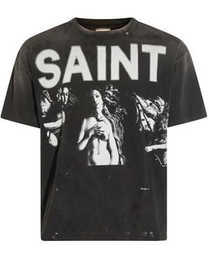 SAINT Mxxxxxx Graphic-Print T-Shirt - Black
