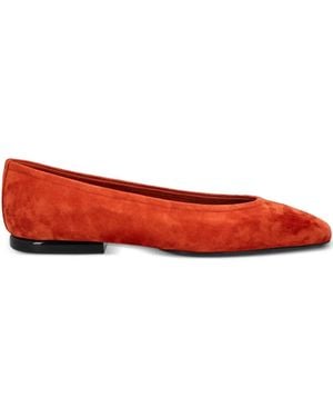 Loro Piana Primula Flat Court Shoes - Red