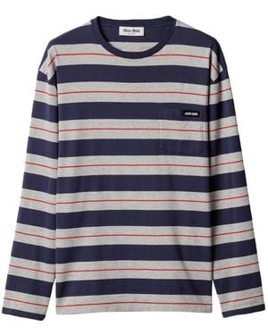 Miu Miu Jersey Jersey Riga - Blue