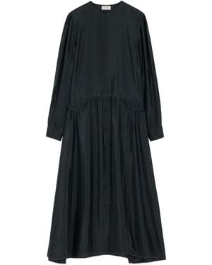 Lemaire Gerafftes Kleid Mit Knöpfen - Schwarz