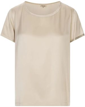 HER SHIRT HER DRESS Satin-Finish T-Shirt - Natural