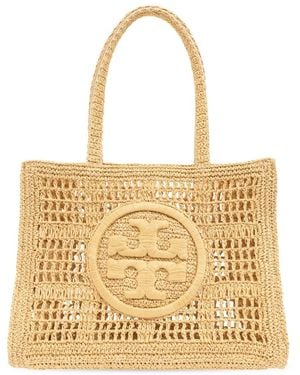 Tory Burch Ella クロシェ ハンドバッグ S - ナチュラル