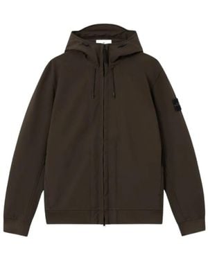 Stone Island Q100004 Soft Shell-R_E.Dye Technology Jacket - Brown