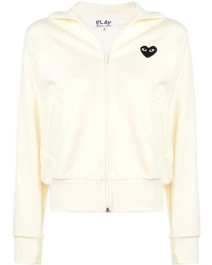 COMME DES GARÇONS PLAY Heart Logo-Patch Track Jacket - Natural