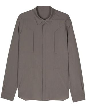Rick Owens Fogpocket Virgin Wool Shirt - Grey