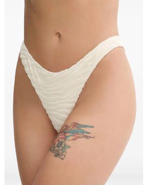 MC2 Saint Barth Textured Bikini Bottoms - Natural
