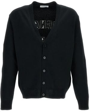 Givenchy Intarsien-Cardigan Mit V-Ausschnitt - Schwarz