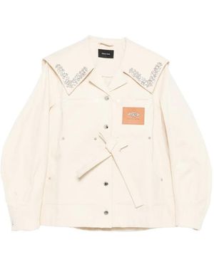 Simone Rocha Sailor-Collar Bow Jacket - Natural