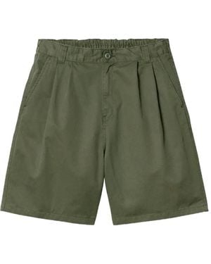 Carhartt Marv Pleated Cotton Shorts - Green