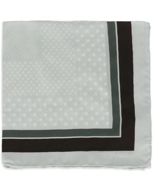 Tom Ford Polka Dot-Print Pocket Square - Grey
