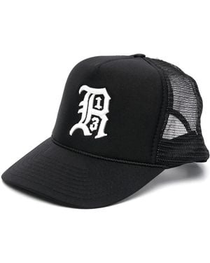 R13 Embroidered Logo Baseball Cap - Black