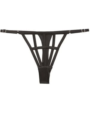 Fleur du Mal String À Brides - Noir