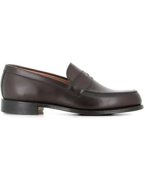 Cheaney Penny Leather Loafers - Grey