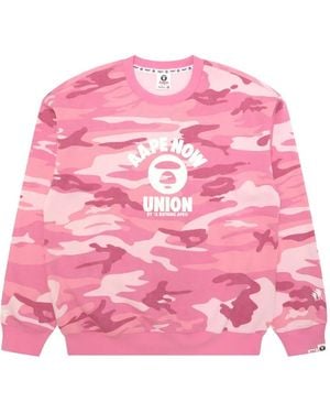 Aape By A Bathing Ape Sweatshirt Mit Camouflage-Print - Pink