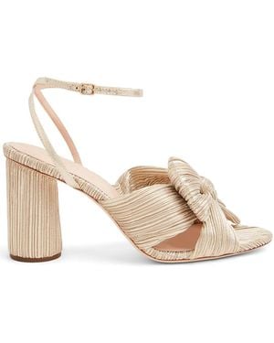 Loeffler Randall Camellia Pleated Knot 90Mm Sandals - Natural