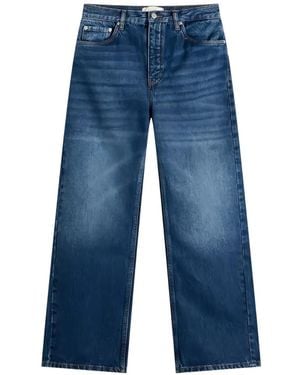 Studio Nicholson Faded Wide-Leg Jeans - Blue
