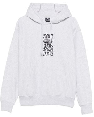 Stussy Felpa Con Cappuccio - Bianco