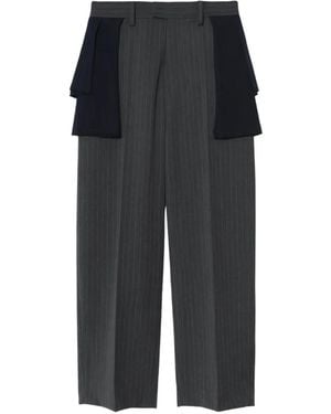 Undercover Striped Trousers - Black