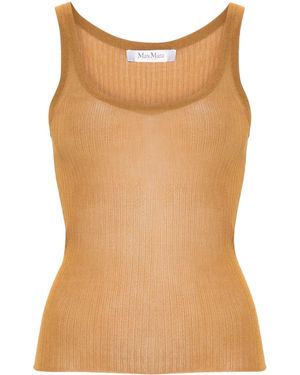 Max Mara Silk Tank Top - Brown