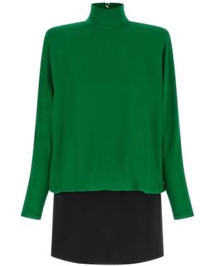 Valentino Garavani Feather-Embellished Mini Dress - Green