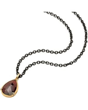 Monica Rich Kosann Garnet And Diamond Locket Necklace - White