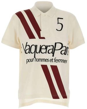 VAQUERA Logo-Print Embroidered Polo Shirt - White