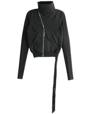 Rick Owens Sudadera Mountain Sweat Asimétrica Con Cremallera - Negro