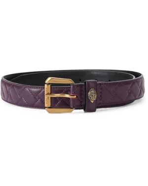 Kurt Geiger Eagle Head Quilted Belt - White