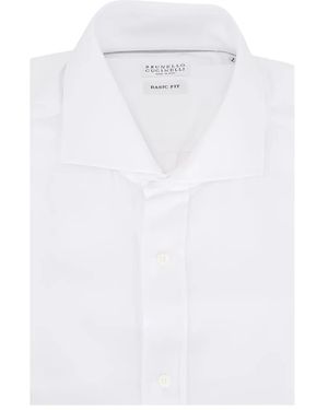 Brunello Cucinelli ボタン フランネルシャツ - ホワイト