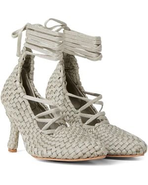 Isa Boulder Leather Court Shoes - White