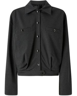 Pinko Chaqueta Con Detalle Plisado Y Botón - Negro
