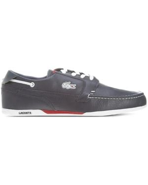 Lacoste Dreyfus Leather Boat Shoes - White