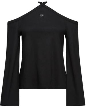 KARL LAGERFELD Schulterfreies Oberteil - Schwarz