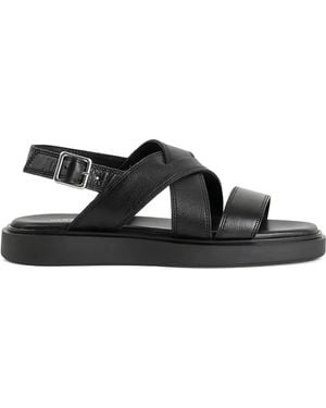 Vagabond Shoemakers Crossover Leather Sandals - Black