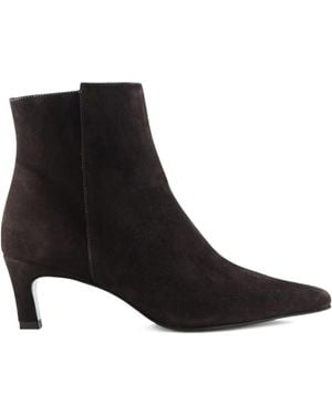 Notabene Botas Fausta De Ante Con Tacón De 50 Mm - Negro