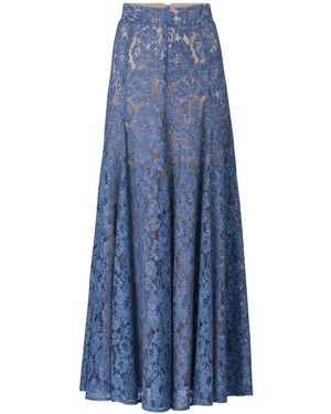 Silvia Tcherassi Falda midi Lavanda - Azul