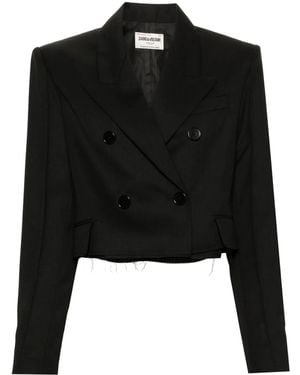 Zadig & Voltaire Vito Double-Breasted Blazer - Black