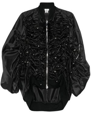 Noir Kei Ninomiya Ruched Jacket - Black