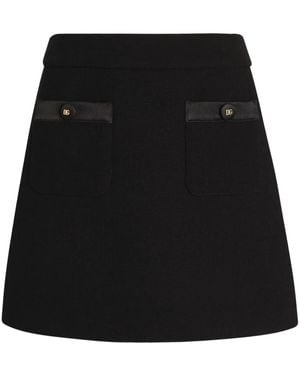 Dolce & Gabbana A-Line Mini Skirt - Black