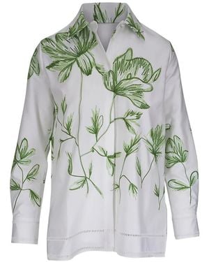 Rani Arabella Floral Embroidered Blouse - White