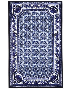 Dolce & Gabbana Terry Cotton Beach Towel - Blue