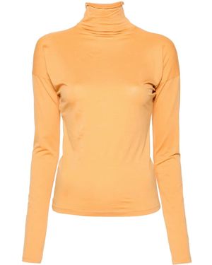 Lemaire Pullover Mit Stehkragen - Orange