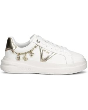 Guess Ebetts Genuine-Leather Sneakers - White