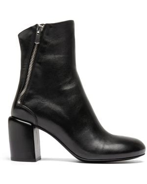 Officine Creative Felicia Zip Leather Boots - Black